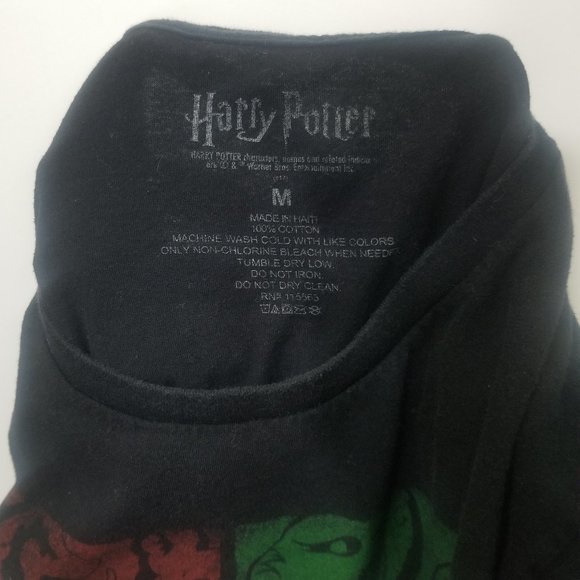 black Harry Potter Hogwarts men's M cotton tshirt - Picture 3 of 5